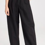 Apiece Apart  Black Bari Crop Trouser Pants Size: 12 Photo 0