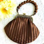 Silk Satin Evening Handbag Retro Vintage with Pearl like Handle Photo 0