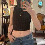 Princess Polly Brown Textured Crop Top Photo 2