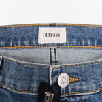 Hudson Jeans Hudson Crop Riley Relaxed Straight Jeans Exposed Zip Front Blue Denim Size 29 Photo 4