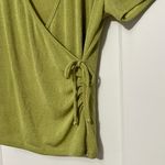 AGB Byer California wrap blouse size large Y2K retro green bright colorful Photo 4