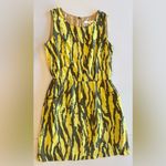 ROY STUDIO 100% Silk Sleeveless‎ Summer or Spring Yellow Dress Size 38 Green Photo 8