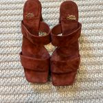 Jeffrey Campbell  Danity Platform Slide Sandal in Rust Suede Photo 1