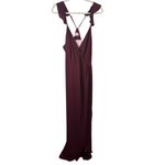 Showpo Trust Nobody Maxi Dress Wine Red Wedding Guest NEW Womens UK 18 US 14 Photo 1