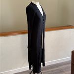 Future Collective Black Sweater duster size medium 3 button closure Photo 6