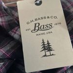 G.H Bass Black Combo Flannel Button Down Top Size Large Photo 3
