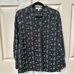 Foxcroft  black embroidered hearts blouse Photo 1