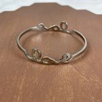 Boutique Dainty Silver Tone LOVE Cursive Bangle Bracelet Minimalist Romantic Boho NWOT Photo 3