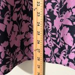 ZARA BLOOMCHIC women’s pullover faux button up blouse size 14-16 purple and black Photo 3