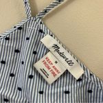 Madewell Lullaby Pajama Striped Cami Blue/WhiteTop in Swiss-Dot Photo 3