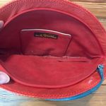 Vtg Carlo Fiori Purse Brightly Colored Snake Leather Crossbody Zip Tassles Italy Pink Photo 7