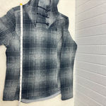 The North Face Women's Plaid Fleece Pullover Cowl Blue and gray Hoodie Size S Photo 10