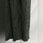 ZARA NWT dark hunter green satin embroidered floral print satin maxi slip dress Photo 6