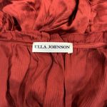 Ulla Johnson Callista Silk Ruffle Dress Crimson Red Tiered Mini Cocktail Size 6 Photo 7