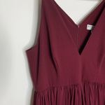 Dress the Population Burgundy Alicia Mixed Media Midi Dress Photo 8