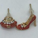 NEW purse and high heel red/gold fashion earrings Photo 4
