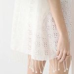 J.Crew Linen Blend Eyelet Beach Poncho Cover Up Swim White Women’s XS-Small Photo 2