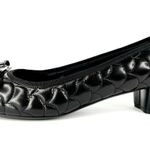 Salvatore Ferragamo Vara Mer Quilted Black Leather Bow Heel Pumps US 7 - EU 37.5 Photo 3