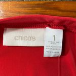 Chico's NWT Chico’s Joey Solid Hi-Lo Skirt in Saucy Red - Sz 1 (M / 8) 💕🎀 Photo 5