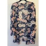 Meri Skye Women Tops Kimono 2X Blue Floral Polyester Open Front Photo 1