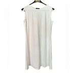 Isaac Mizrahi NWT  white, sleeveless shift dress with a textured knit Large Photo 3