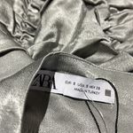 ZARA NWT SATIN EFFECT DRAPED DRESS BLOGGERS FAV GRAY / SILVER SMALL Photo 10