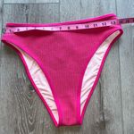 Cupshe  NWT High Rise Textures Bikini Bottoms M hot pink Photo 1