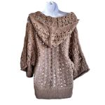 Free People ‎ Pointelle Open Knit Alpaca Hooded Sweater Size Small Photo 1