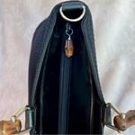 Gucci Bamboo Black Nylon Ribbed Tiered Tote Bag Photo 8