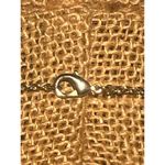 Gold Tone Necklace Red Seed Beads Dangling Floral Charms Choker Collar Boho 15" Photo 3