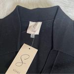 Sioni Black Sweater Vest with Metal Button Front, Collared V Photo 4