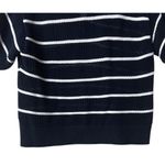 Old Navy L Striped Knit Sweater Polo Shirt Navy White Nautical Coastal Cruise Photo 13