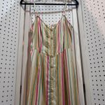 Mimi Chica Striped Button Front Midi Dress Multicolor Casual Summer Size Medium Photo 2