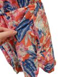 American Eagle Pink Tropical Floral Sleeveless Halter Romper Playsuit Sz Large Photo 5