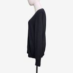 AQUA  Cashmere 100 Percent Cashmere V Neck Black Sweater Women’s Size Large L Photo 4