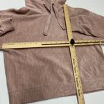 Abercrombie & Fitch Hoodie Womens Medium Pink Ribbed Velour Pullover Sweater Photo 5