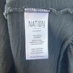 Nation Ltd Talli Dress in Jet Black Long Sleeve Button Front Large Gently Used Photo 4