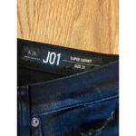 Armani Exchange Armani A|x exchange women's j01 super skinny jeans raw hem  dark wash W31 Photo 1
