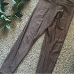 Aerie | Brown Metallic Ribbed Crossover Leggings Photo 2