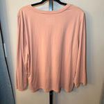 AnyBody Dusty Rose Crew Neck Long‎ Sleeve Lounge Shirt Medium Pink Photo 2