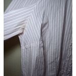 Tommy Hilfiger  Women's Pink White Stripe Ruffle Collar Button Down Shirt Size 18 Photo 2