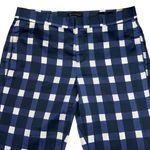 Banana Republic Gingham Avery Ankle Pants Navy/White 26” Inseam Size 10 Petite Photo 1