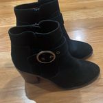 Sole Society  black grove circle buckle heel boots size 8.5 . Photo 0