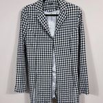 Tyler Boe Black White Gingham Buffalo Plaid Blazer Coat Polka Dot Women Size 10 Photo 0