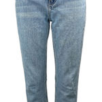 Denim & Co. Women's Blue Mid Rise Frayed Raw Hem Skinny Denim Jeans Pants Size 6 Photo 0