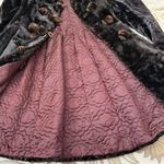 Antique Victorian Coat Overcoat Brown Velvet Velour Fur XS S Small M Medium Photo 4