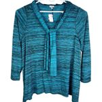 Avenue  Sweater 22/24 Detachable Scarf Soft Lightweight Blue Black New Photo 0