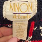 Vintage Inon de Lendis Patriotic Knit Sweater size large red white blue Photo 4