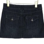 Y2k Dark Wash Denim Vintage Jean Mini Skirt Denim Micro Skirt 29" Cute Blue Size M Photo 4