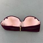 Victoria's Secret Victoria’s Secret 34D Merlot Fishnet Ruffle The Flirt Bandeau Bikini Top Photo 1